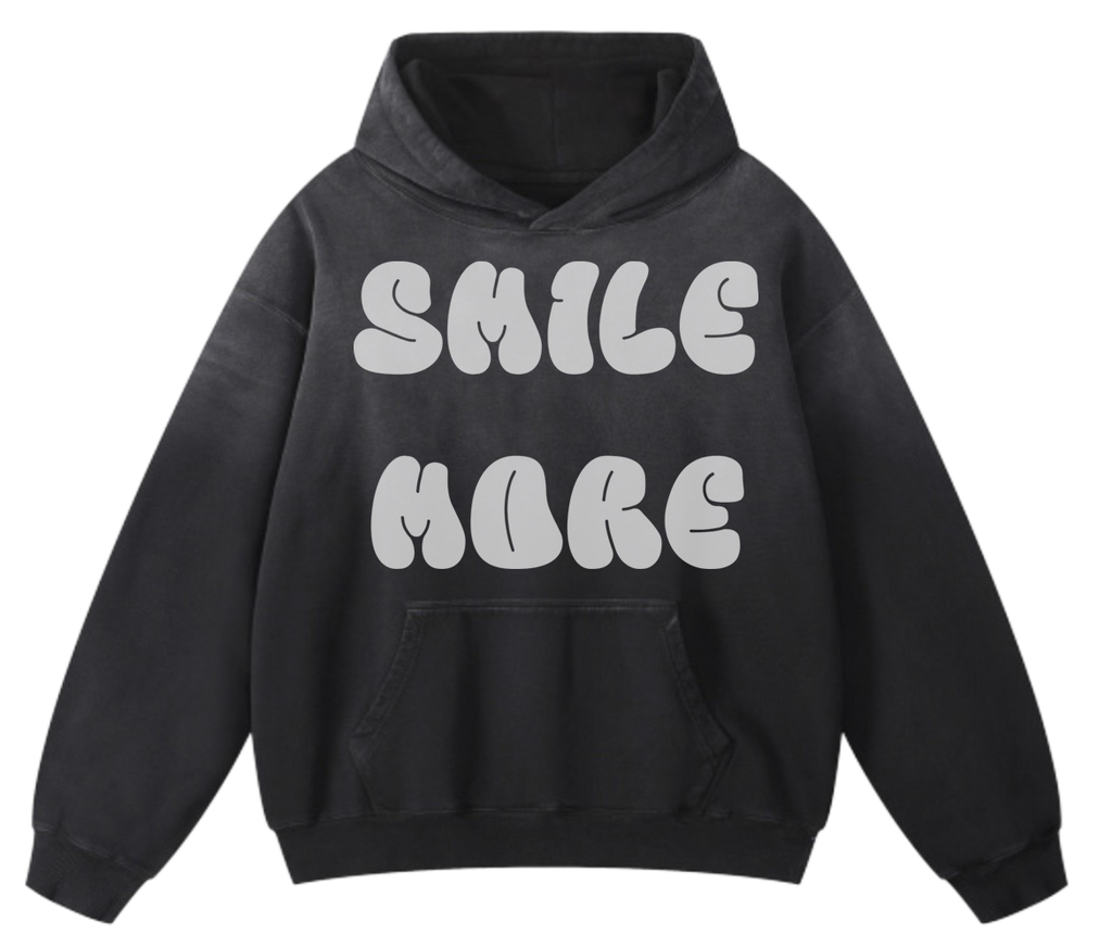 Smile More White Hoodie