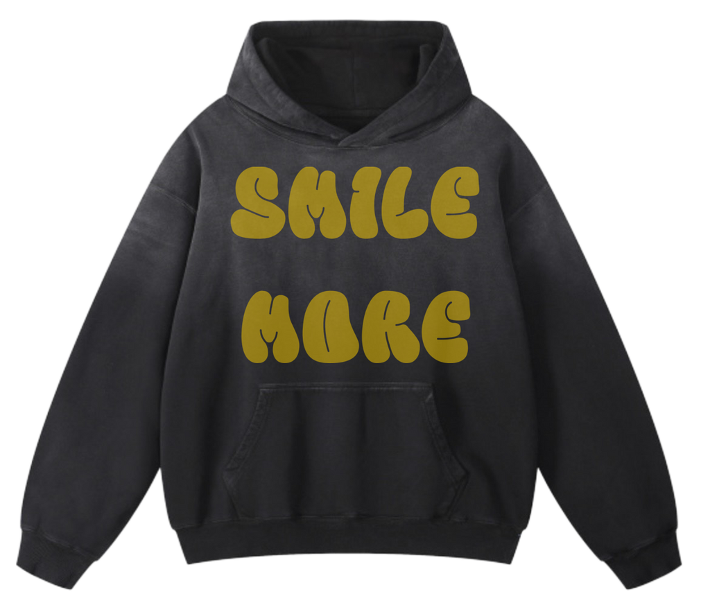 Smile More Yellow Hoodie