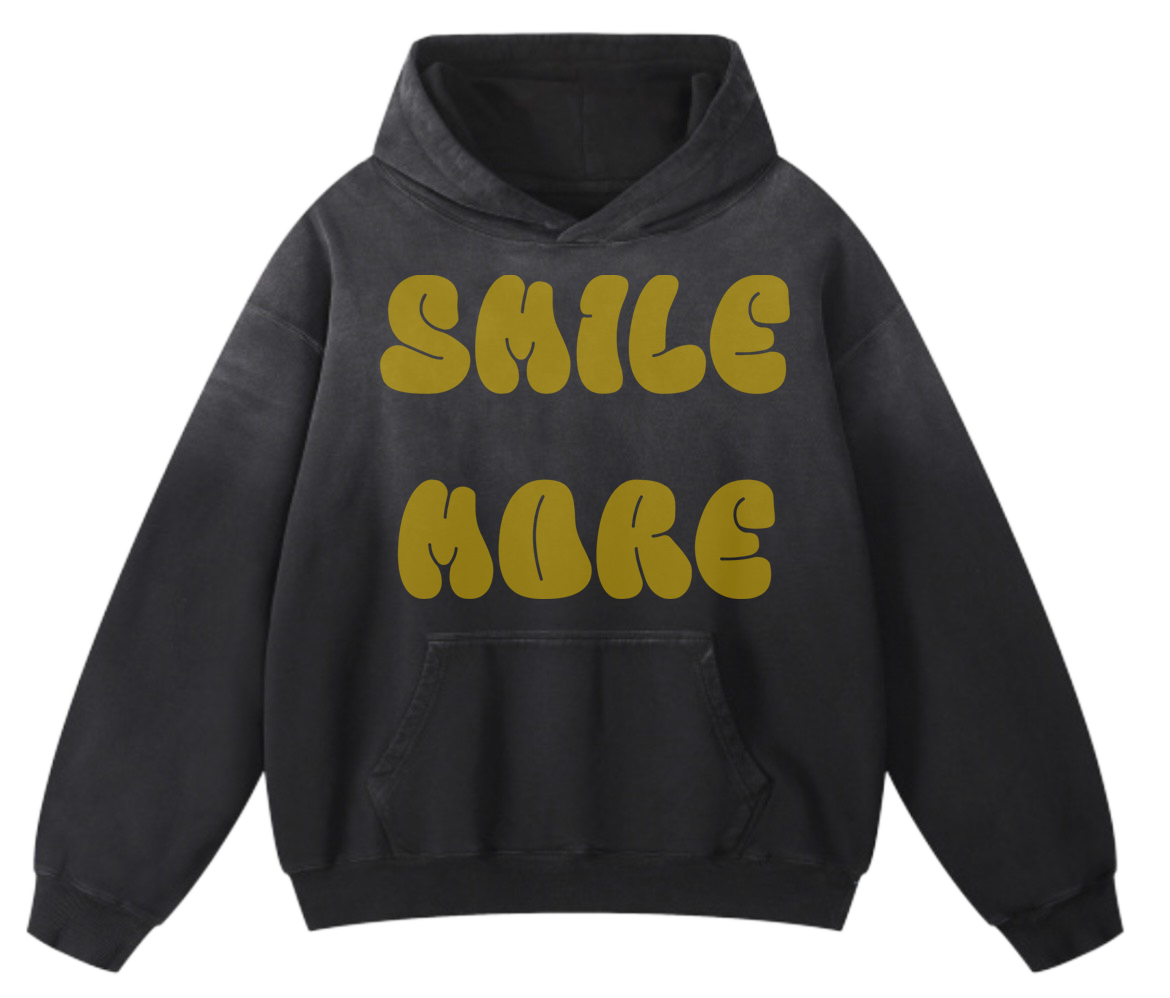 Smile More Yellow Hoodie